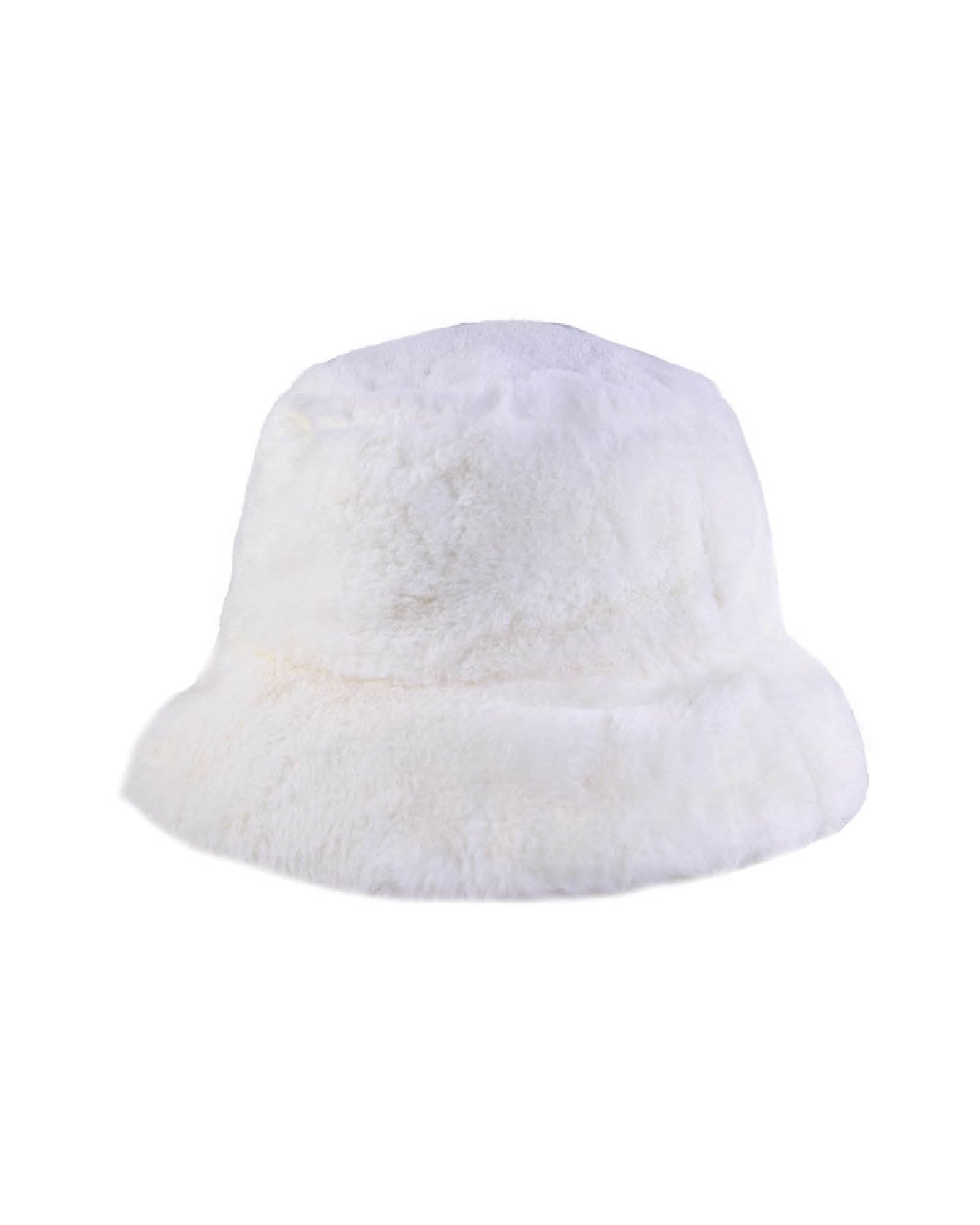 The Cosmic Girl Bucket Hat - White Faux Fur