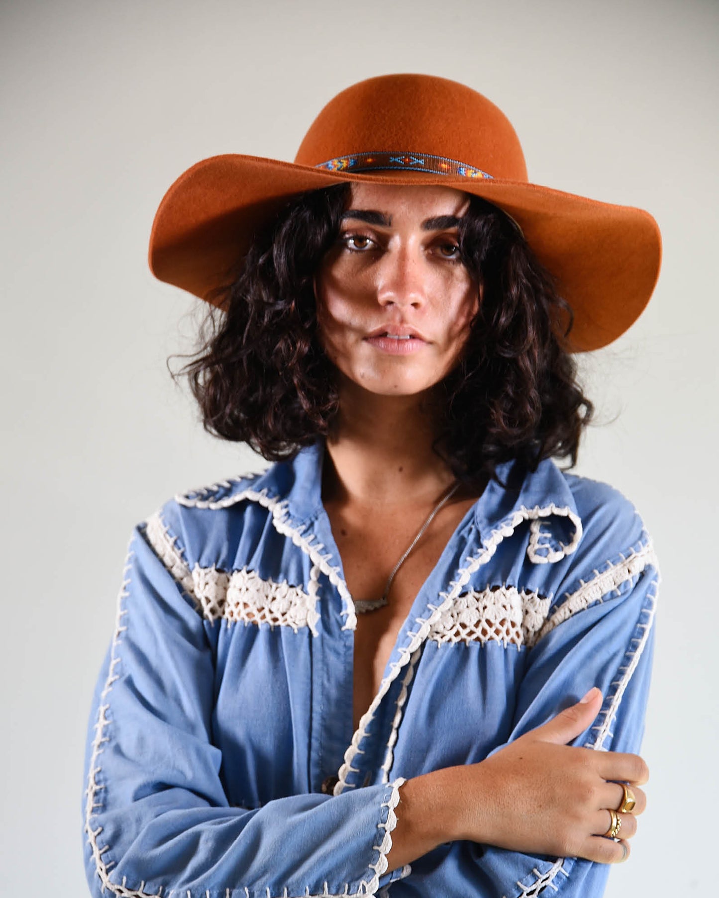 The Little Hippie Floppy Felt Hat - Rusty Orange