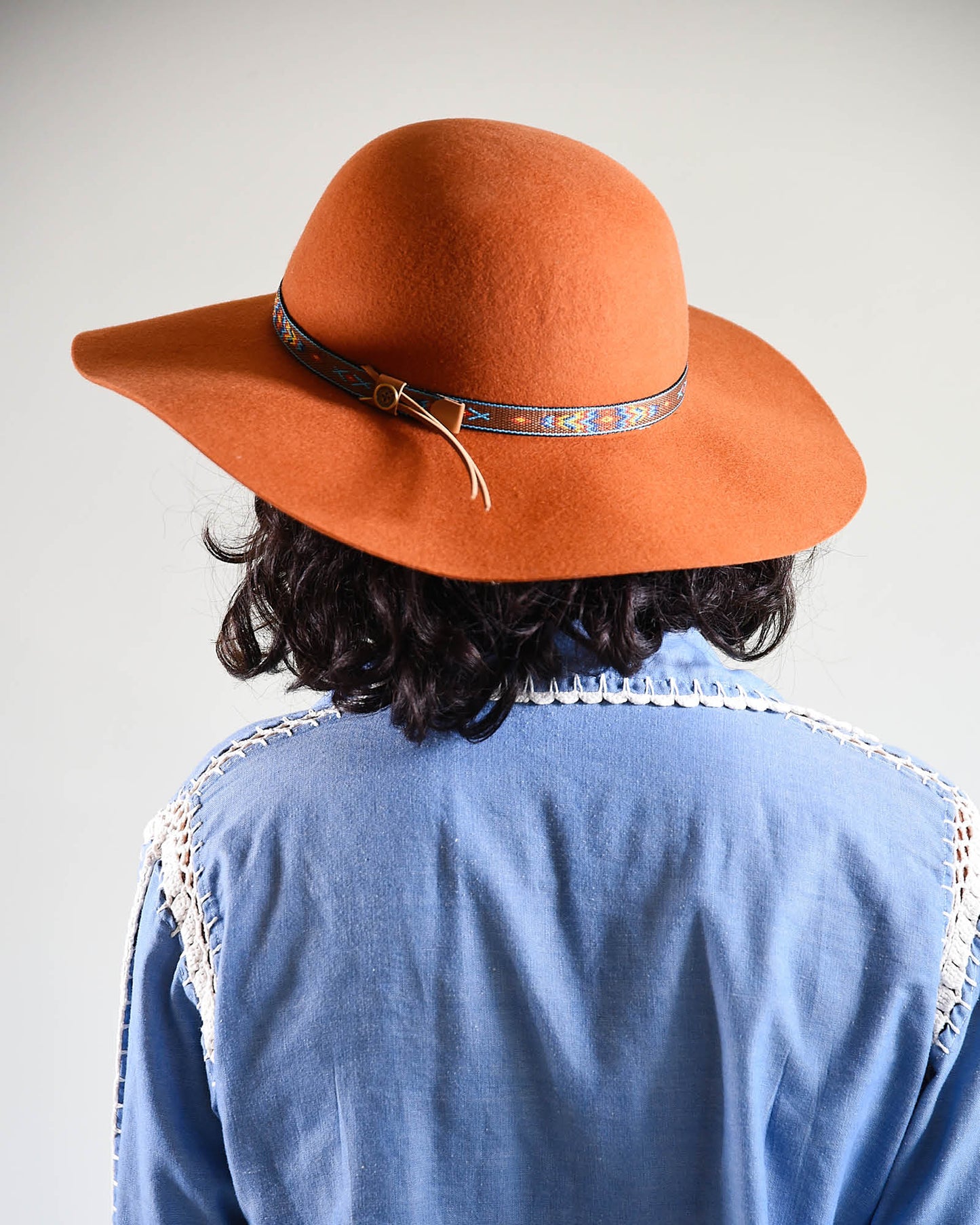 Chapeau en feutre souple The Little Hippie - Orange rouille