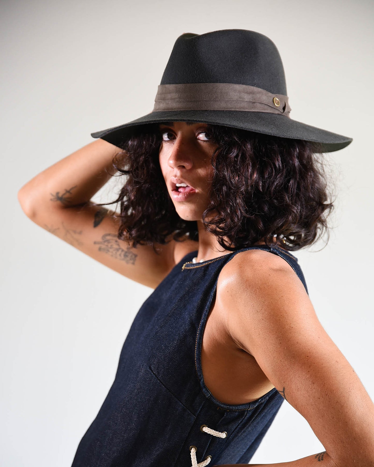 The Moment Wide Felt Hat - Dusty Green