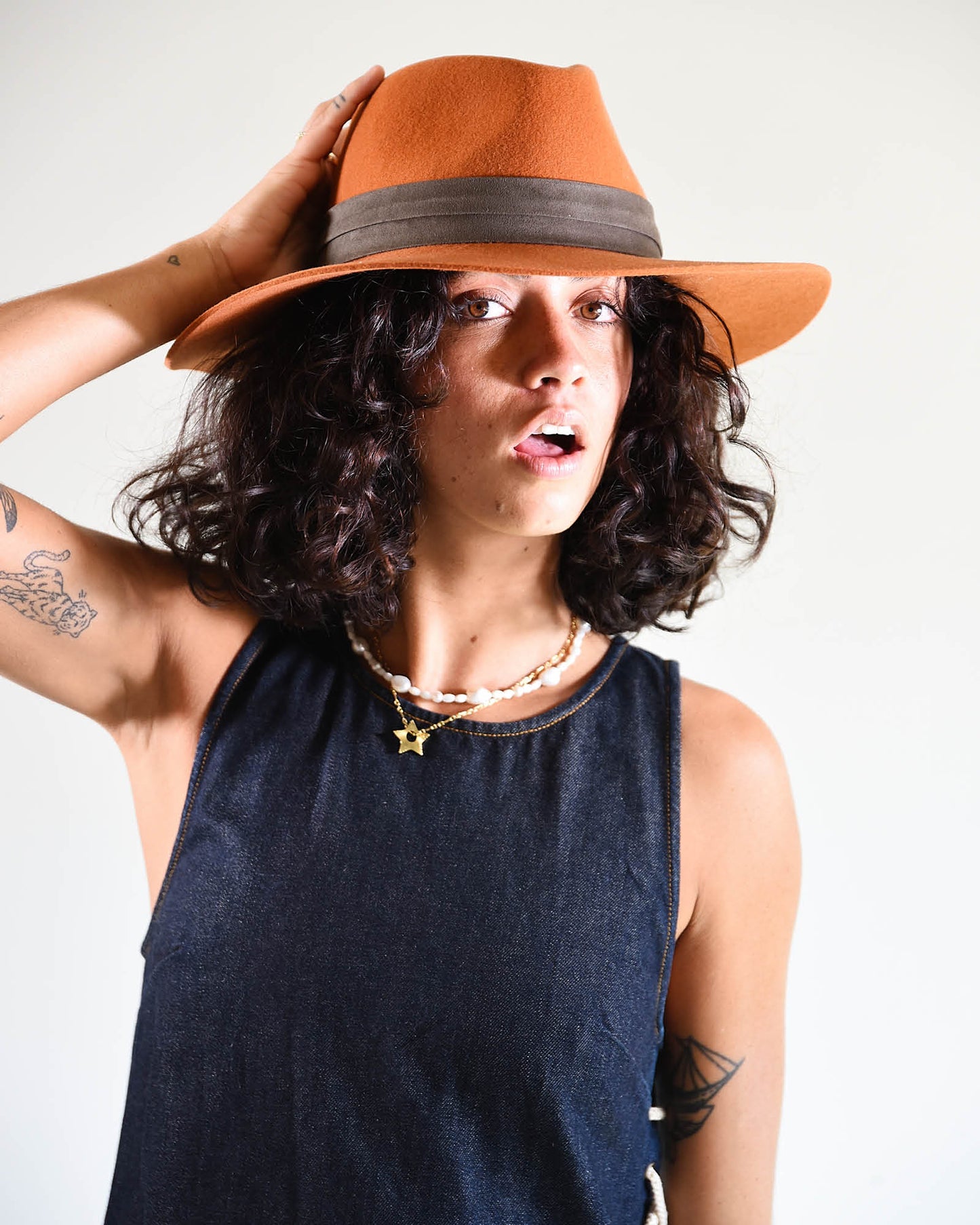 The Moment Wide Felt Hat - Rusty Orange