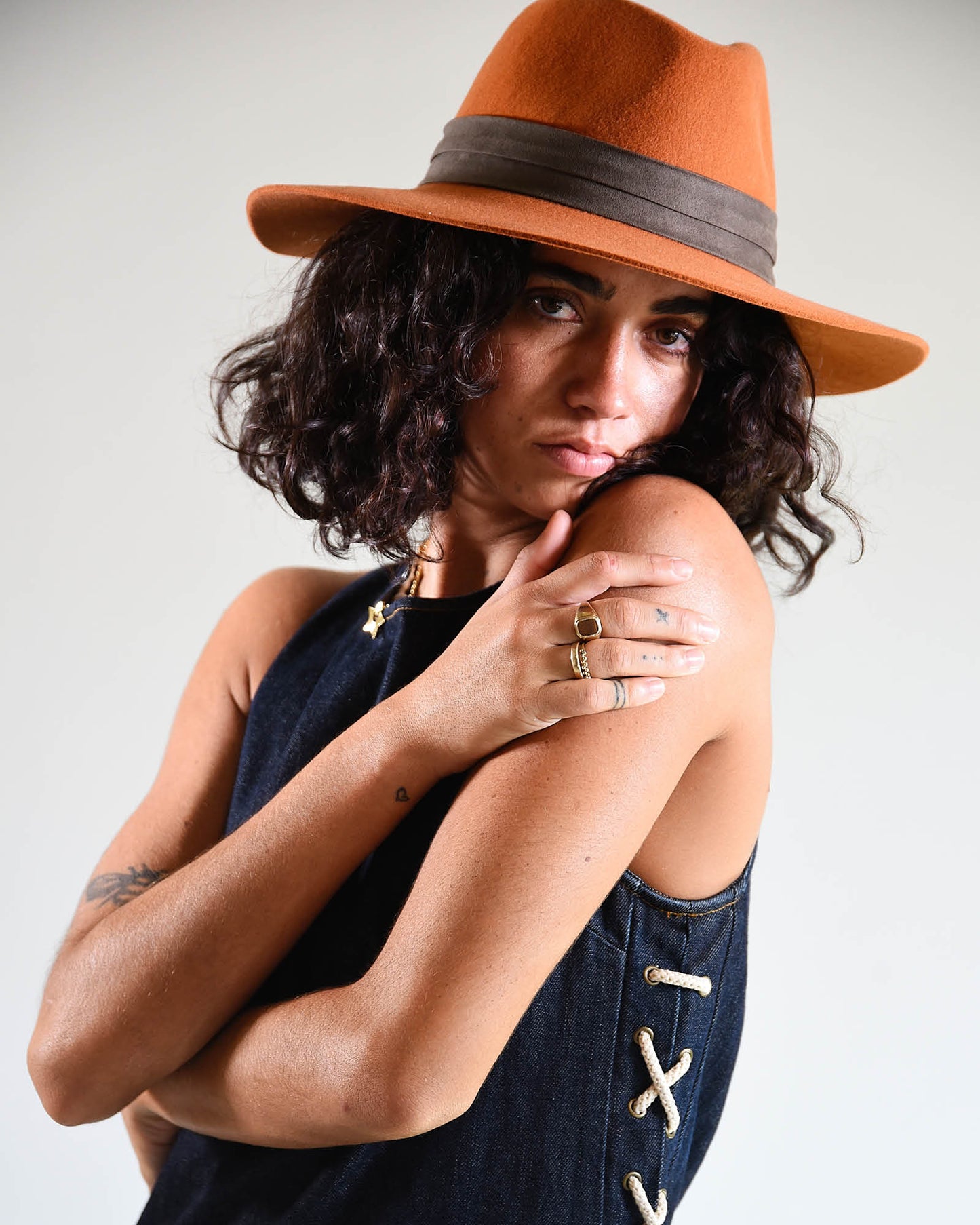 The Moment Wide Felt Hat - Rusty Orange