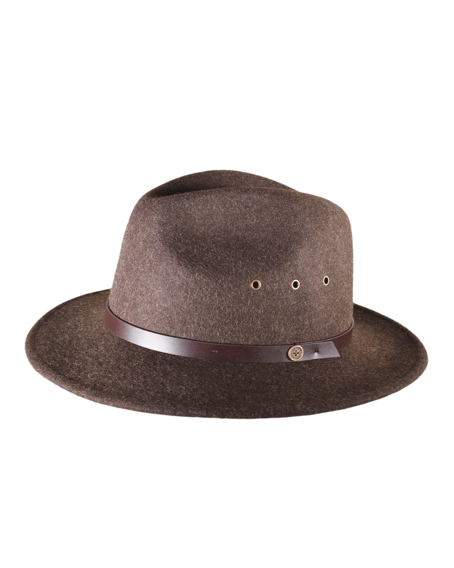 The Crushable Ratatat Felt Hat - Mottle Brown