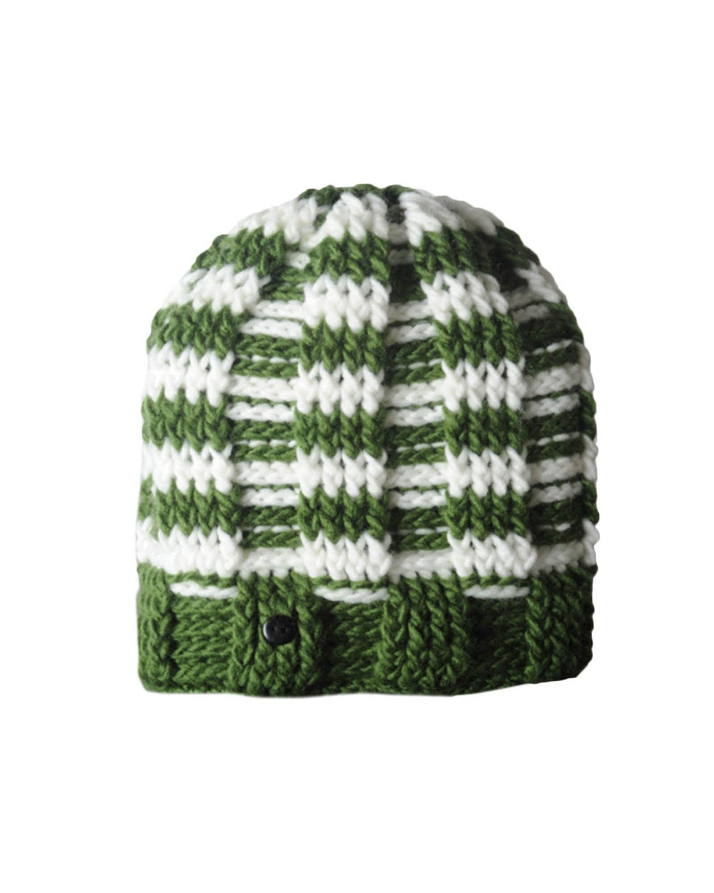 The Transcend Stripes Beanie - WHITE/GREEN