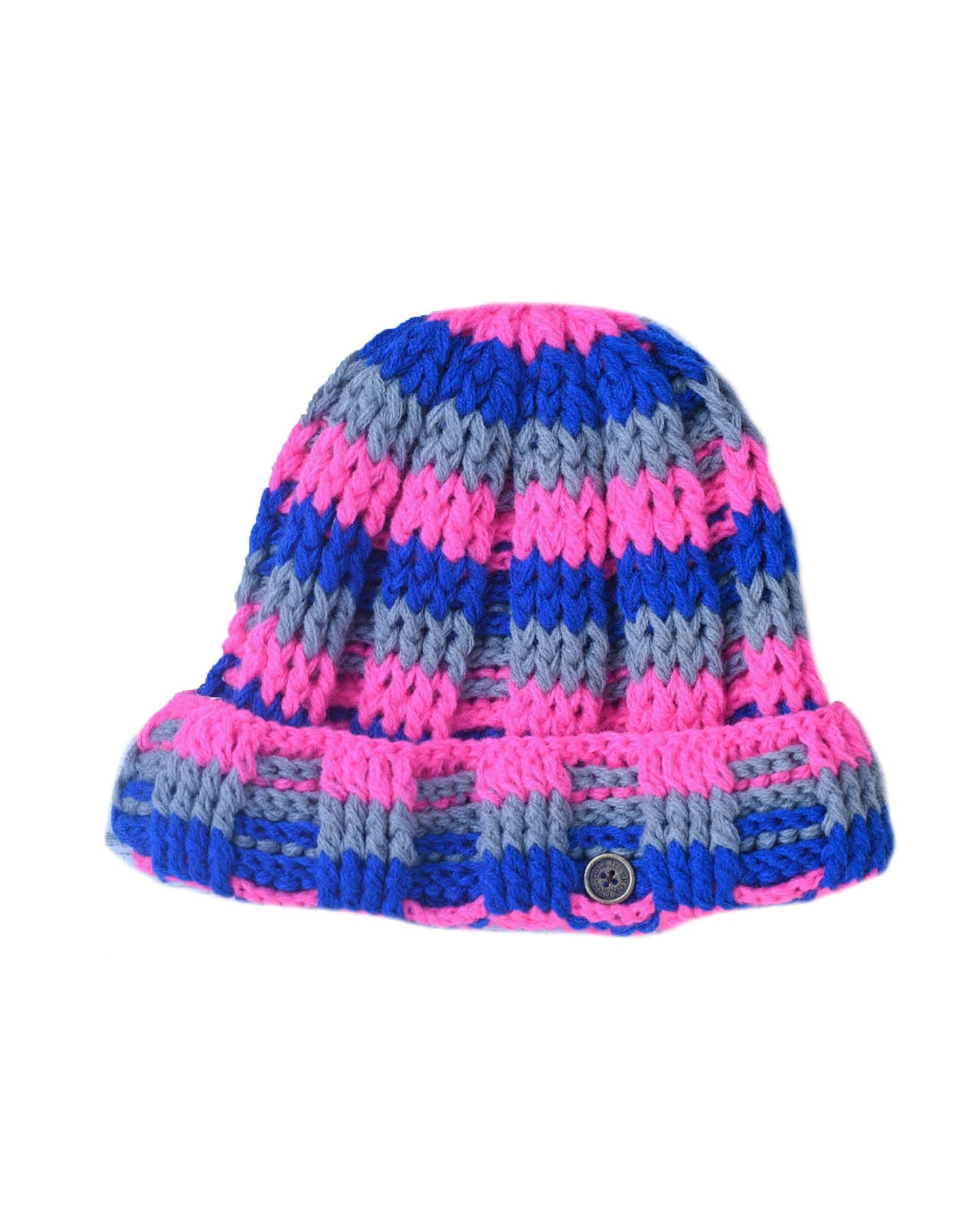 The Transcend Beanie - KIDS - Pink/Blue/Grey Stripes