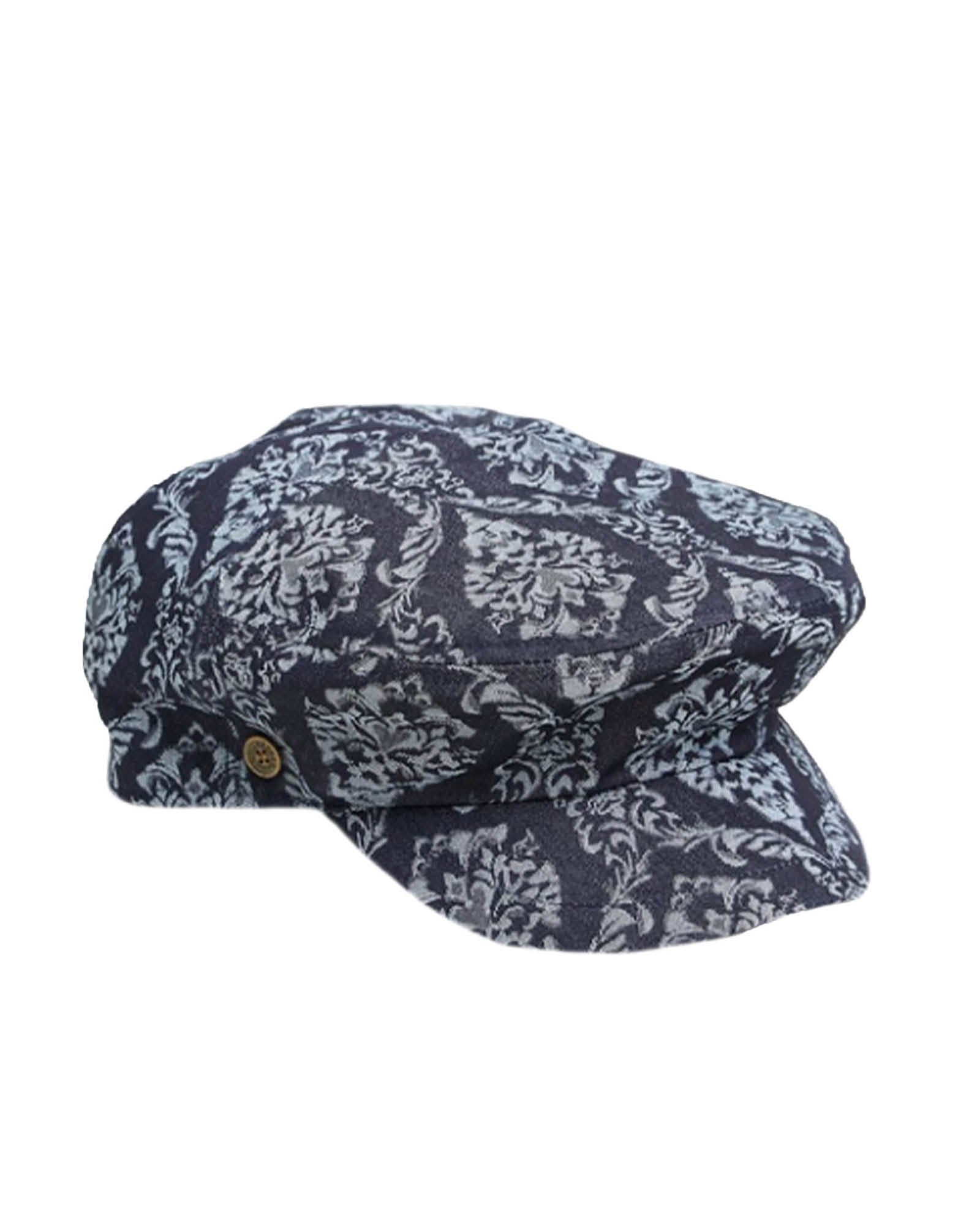 The Twist Paperboy Cap - Navy Tapestry