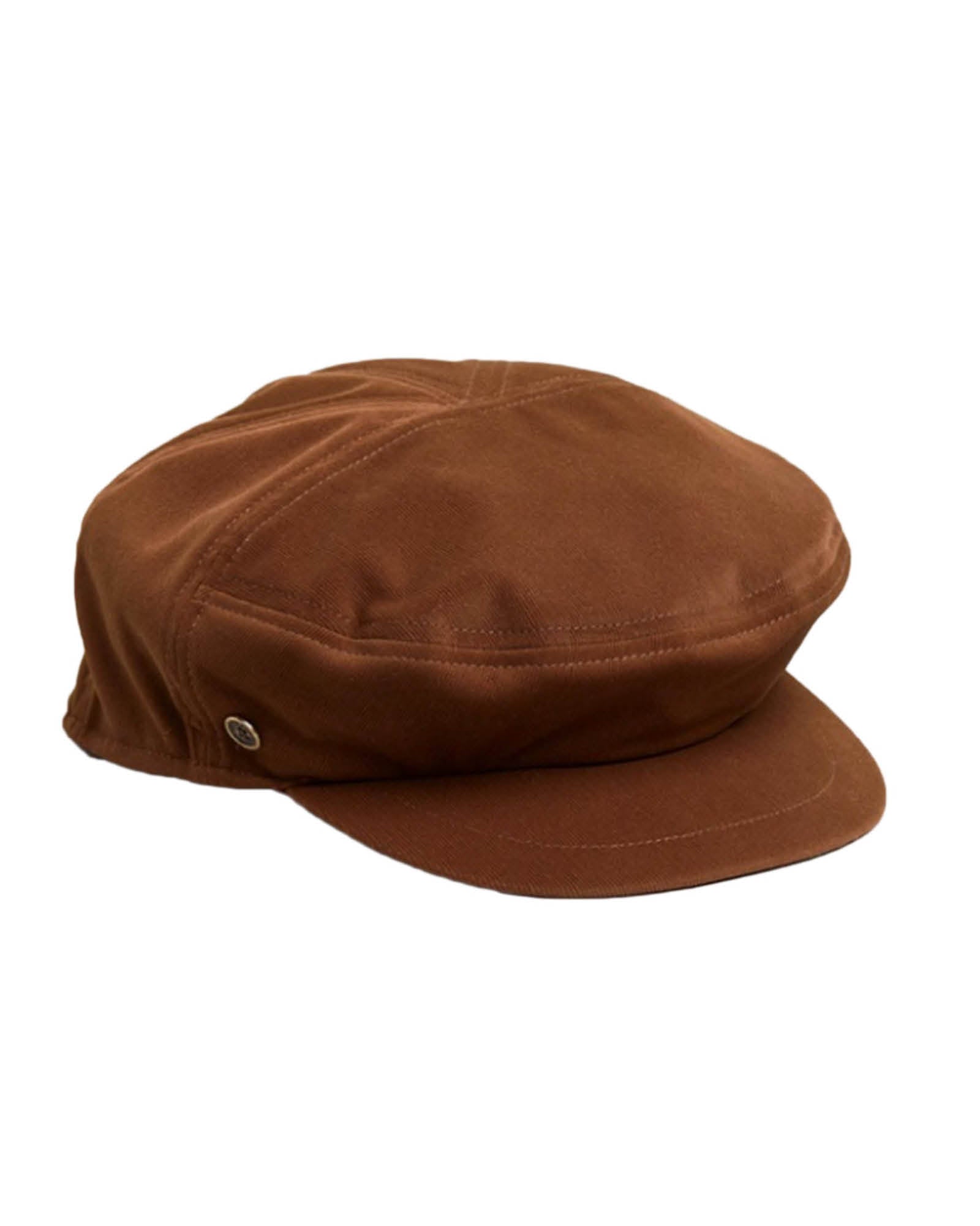 The Twist Paperboy Cap - Tan Velveteen