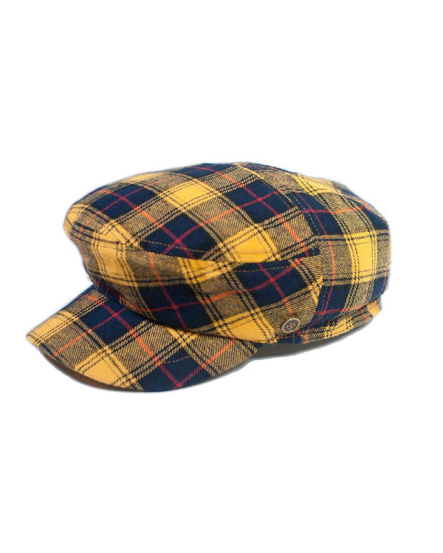 Casquette Twist Paperboy - Tartan Jaune 