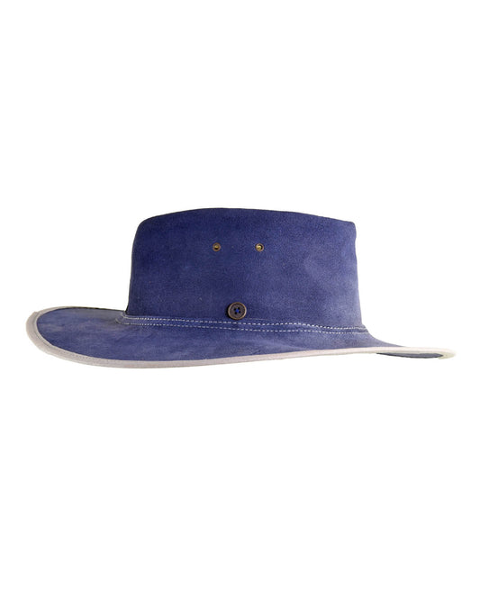 The Velvet KIDS Leather Hat - Navy