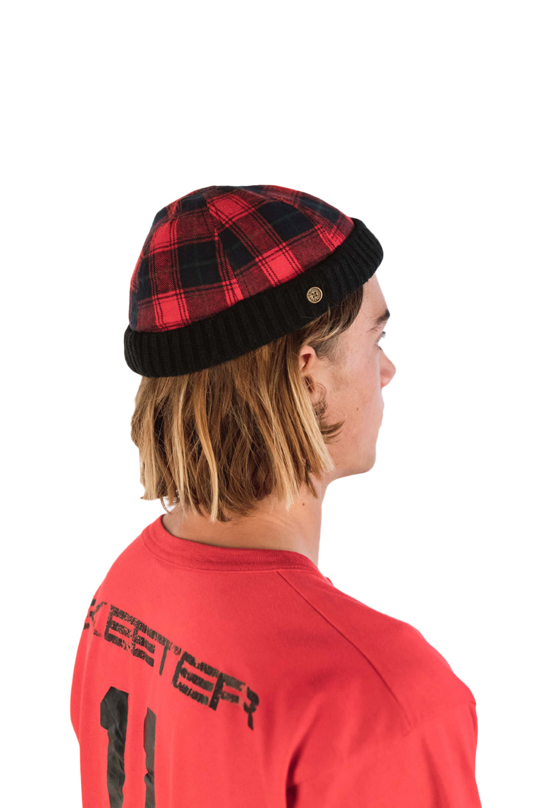 The New Yorker Cap - Red Tartan