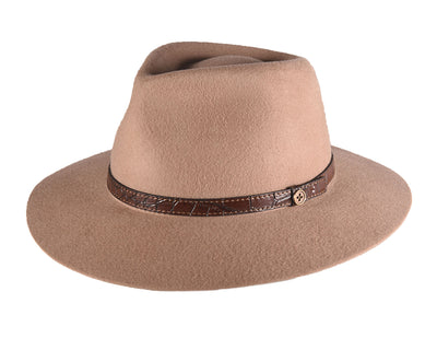 Brigalow Kids Felt Covered Dallas Hat - Tan Suede