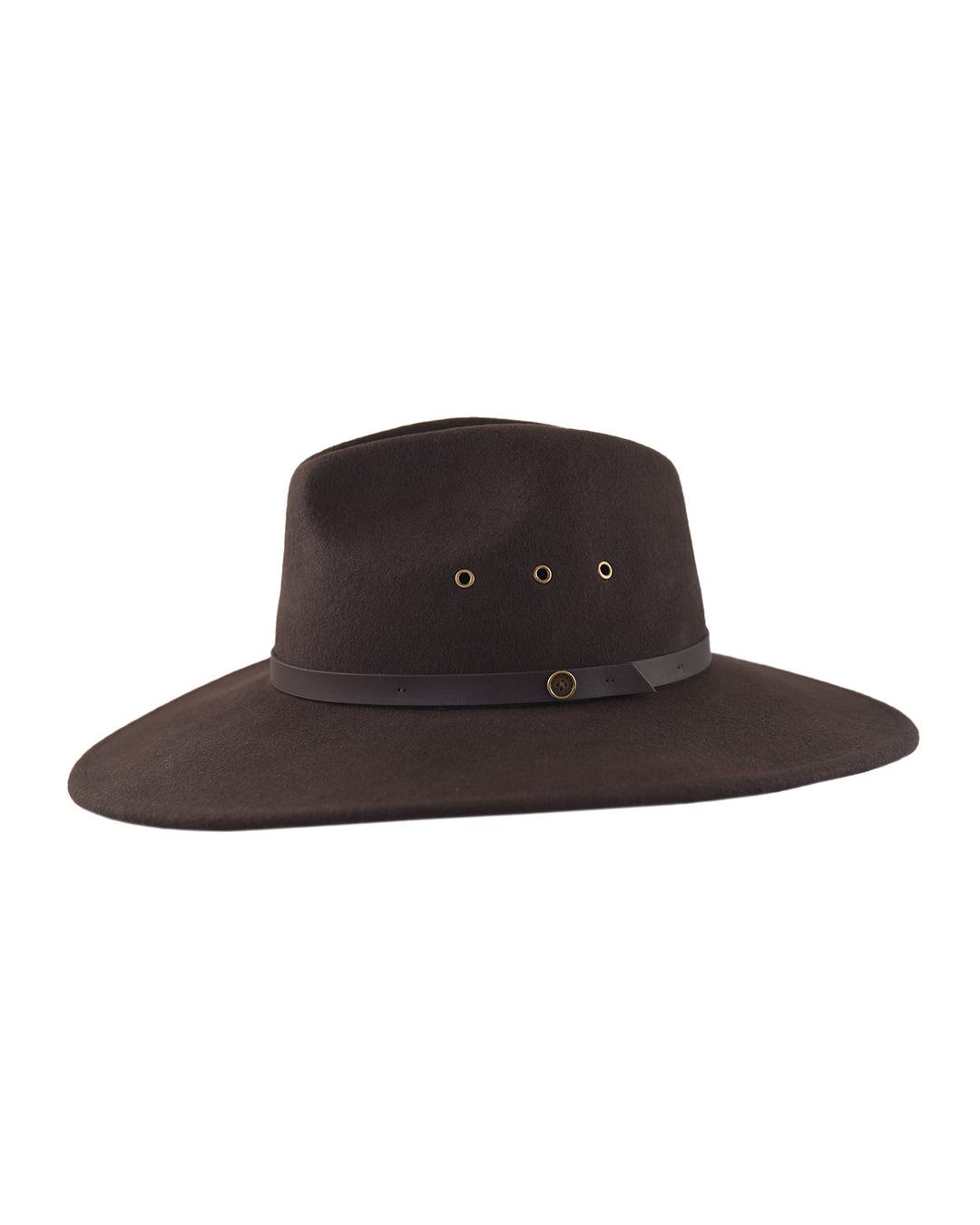 The Ratatat Wide Brim Felt Hat - Chocolate