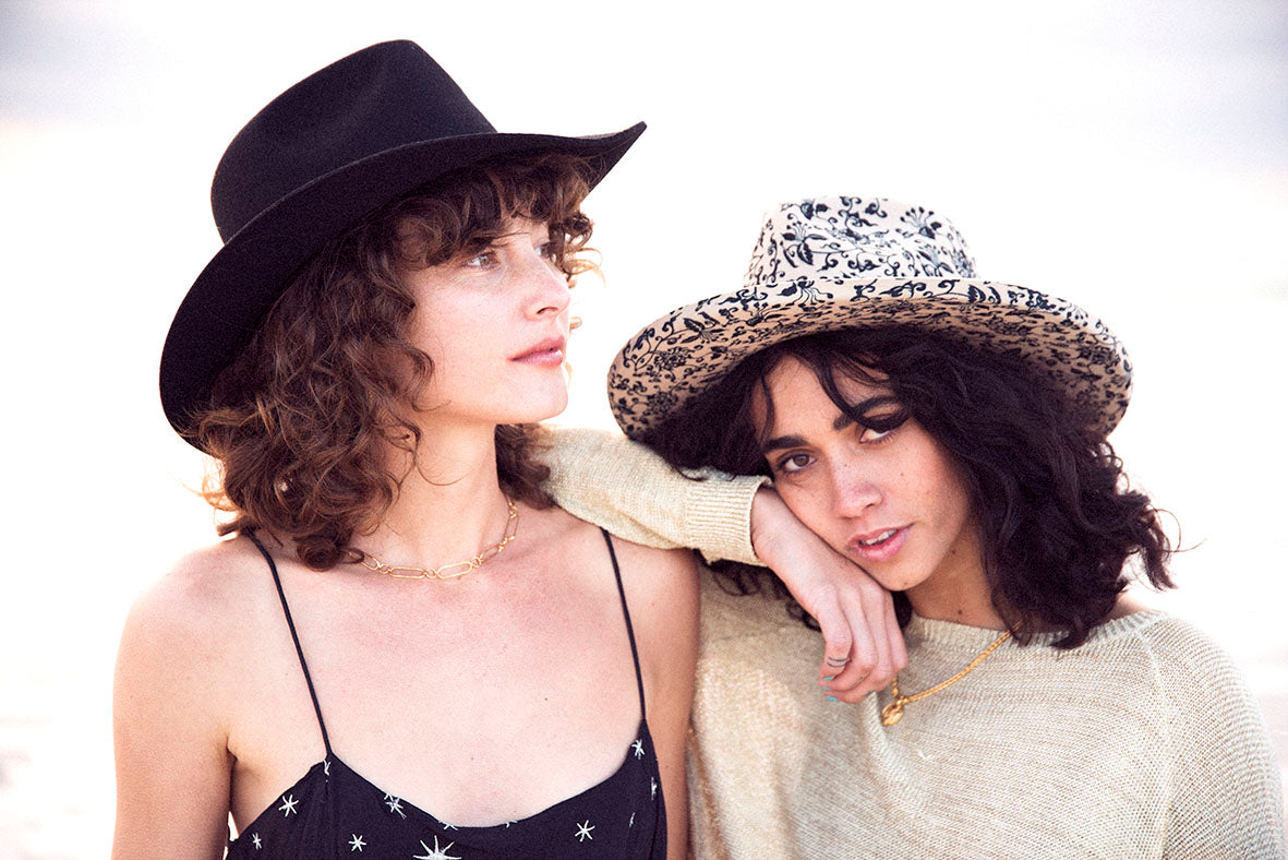 awesome hat, floral hat, the daydreamer, fallen broken street, taupe, wool felt hat, hat, byron style, byron bay fashion, street style