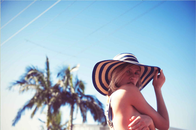 the rolling stone, cream, hat, straw hat, fallen broken street, byron bay, hat, fashion, street style